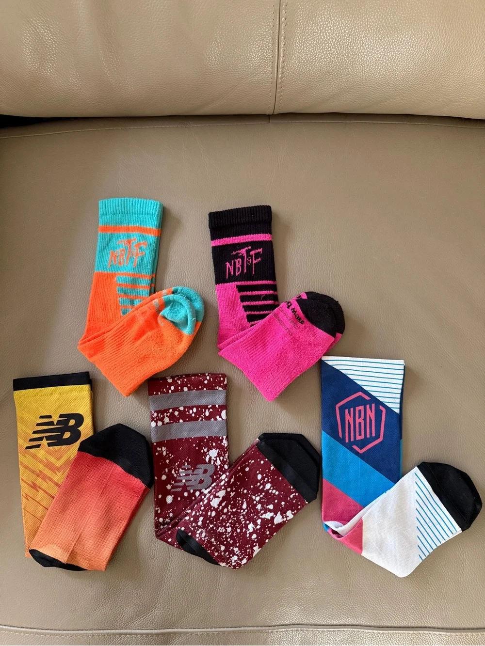 6prs NEW BALANCE/NB Track & Field Meet Crew Socks Limited Edition Women One Size